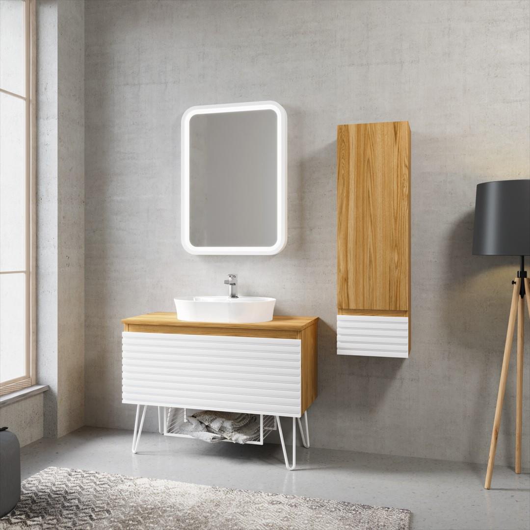 Ayaklı ve Boy Dolaplı Banyo Dolabı